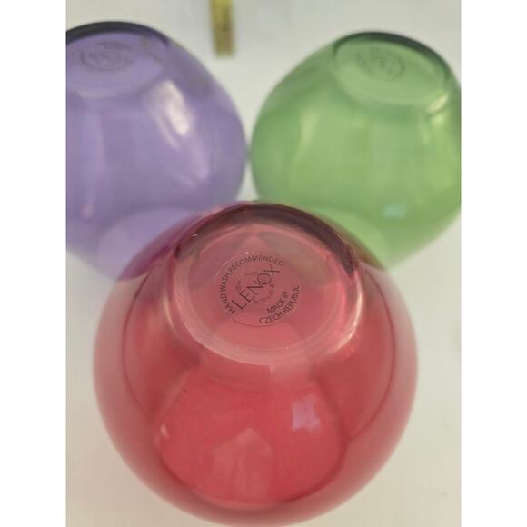 Lenox Tuscany Harvest Stemless Red Wine Glasses Tumblers 3 Colors 4.5"‎ - Picture 4 of 7